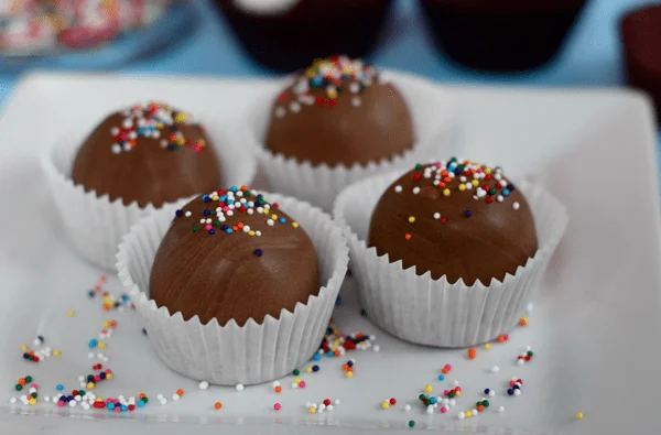 Red Velvet Cake Balls - Chocolate with Grace