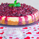 Pomegranate Raspberry Cheesecake